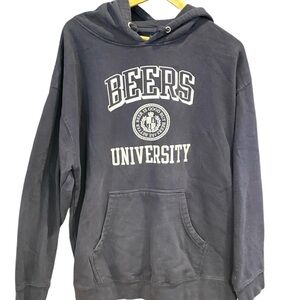 Beers University Blue Graphic Hoodie Beer Is Good But Beers Are‎ Better Size XL